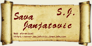 Sava Janjatović vizit kartica